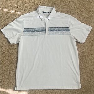 Travis Mathew White and Gray Polo Shirt